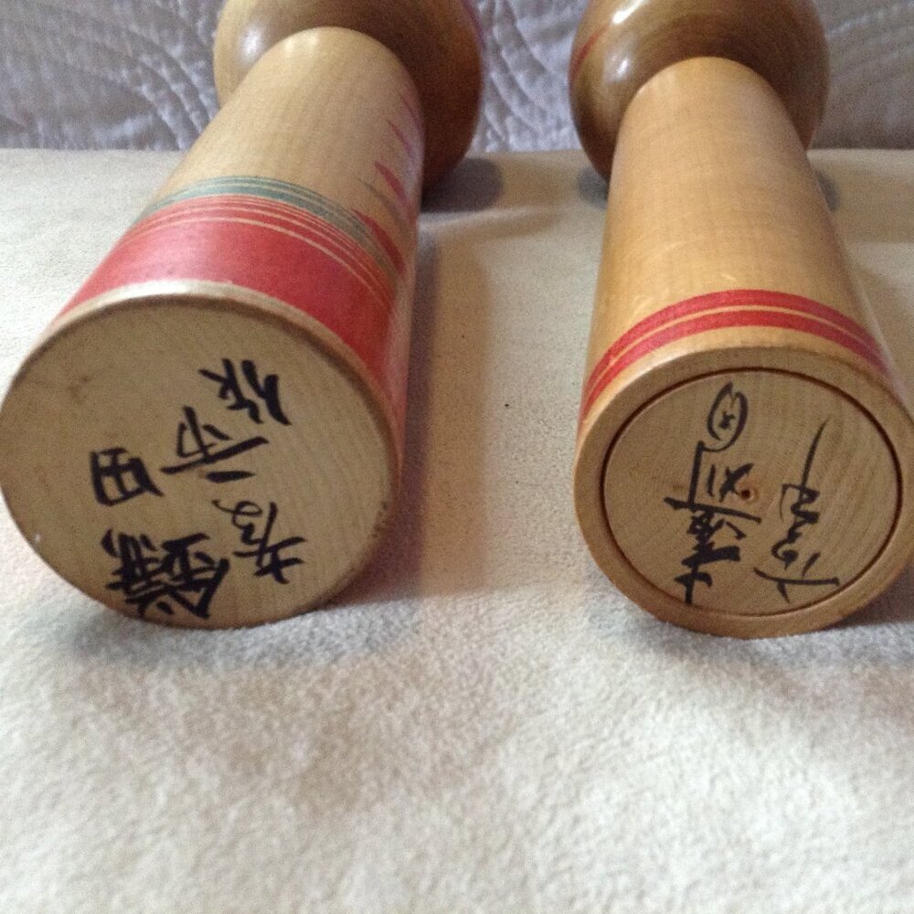 VTG Japanese Kokeshi Doll; "Male Warrior"; Dento, signed, wood turned; Collect - Picture 5 of 5
